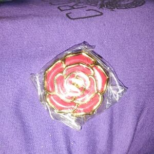 Elegant Red Rose Purse Hook